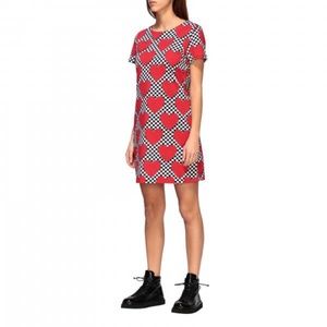 LOVE MOSCHINO Red Heart Dress Checkered READ